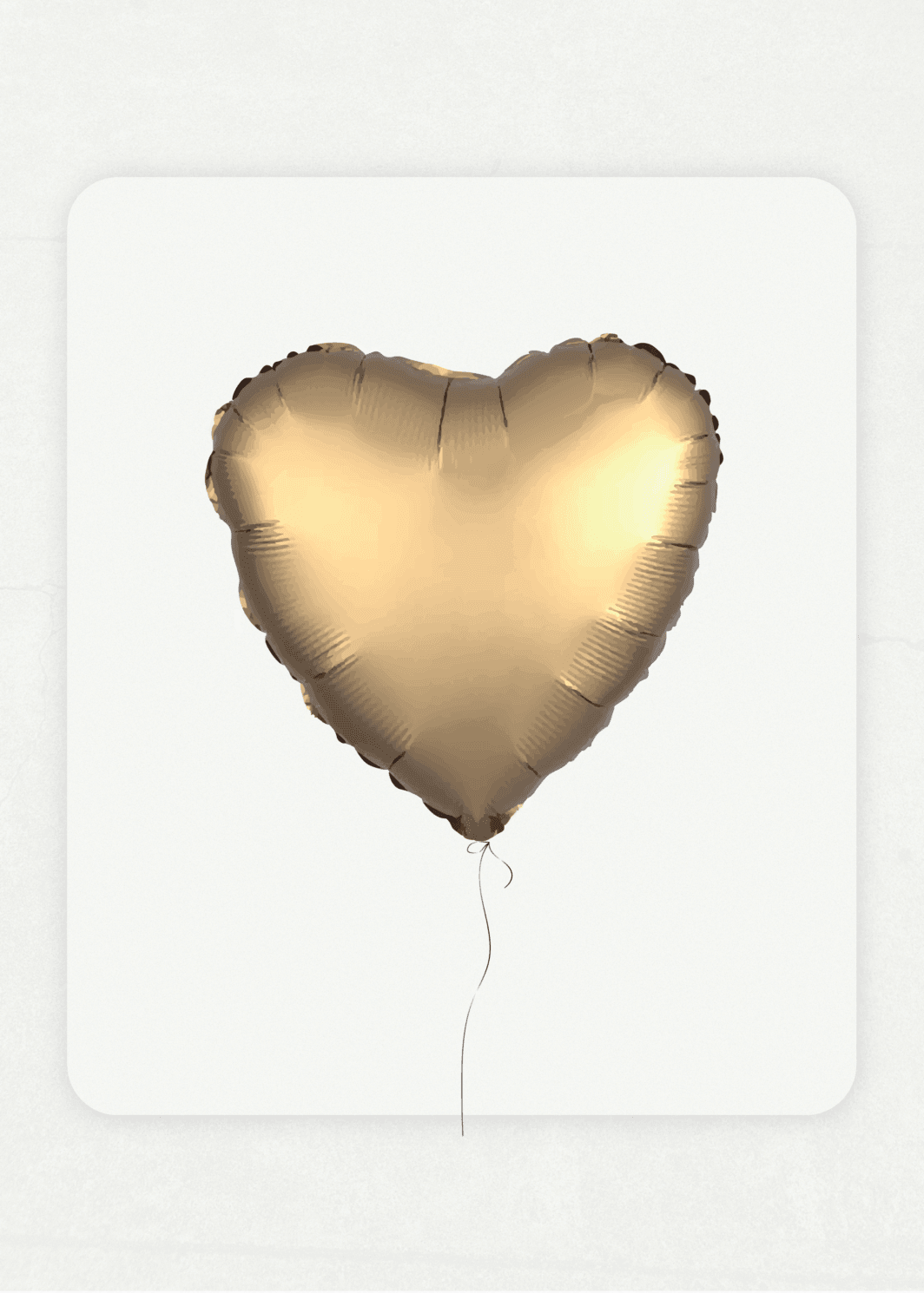 Globo foil con helio en forma de corazón.