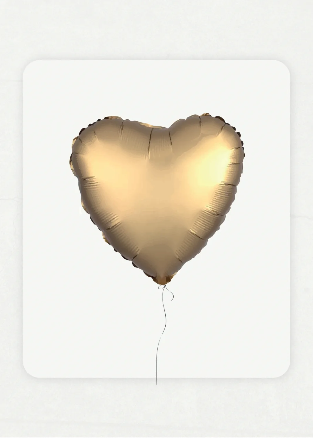 Globo foil con helio en forma de corazón.